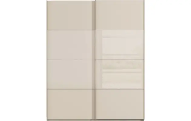 Goossens kledingkast finca combi glans mat glas bruin hoogwaardig meubelplaat - 8244400-{merk}-finca-combi-sts-bruin-schuifdeuren-01